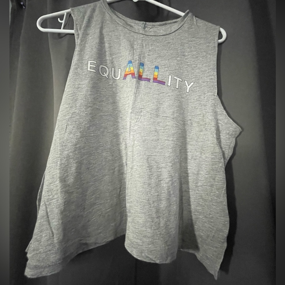 good hYOUman Gray Equality Muscle Tee